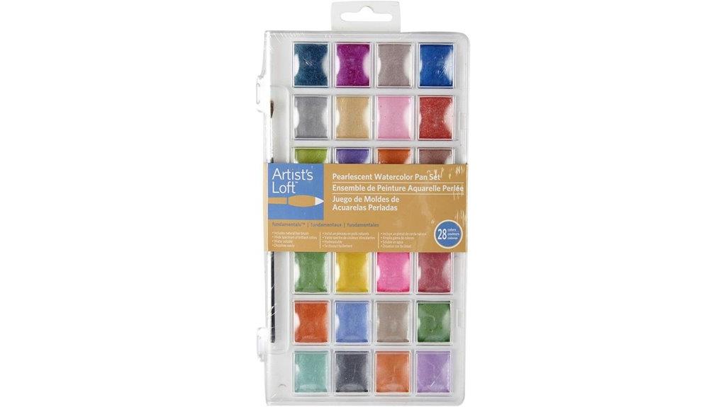 pearlescent watercolor pan set