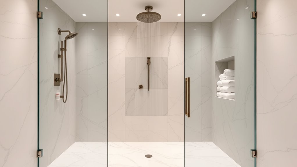 personalized spa shower retreat