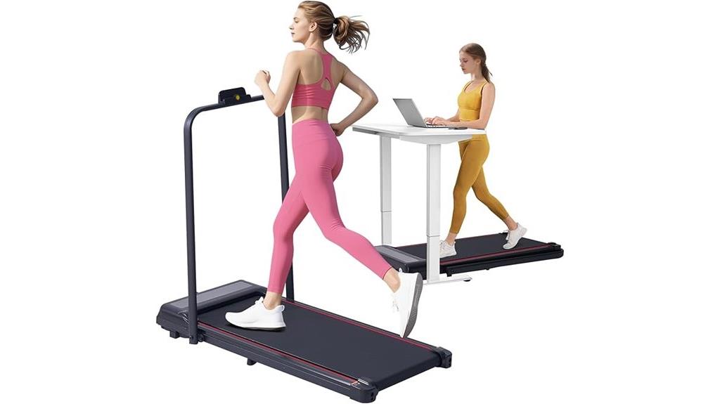 portable treadmill with handle
