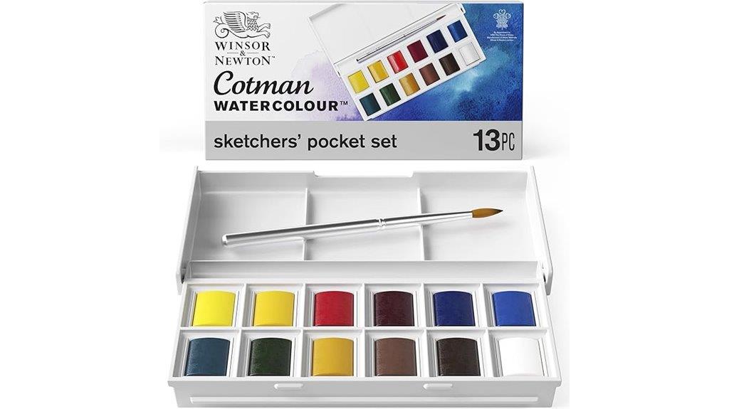portable watercolor paint set