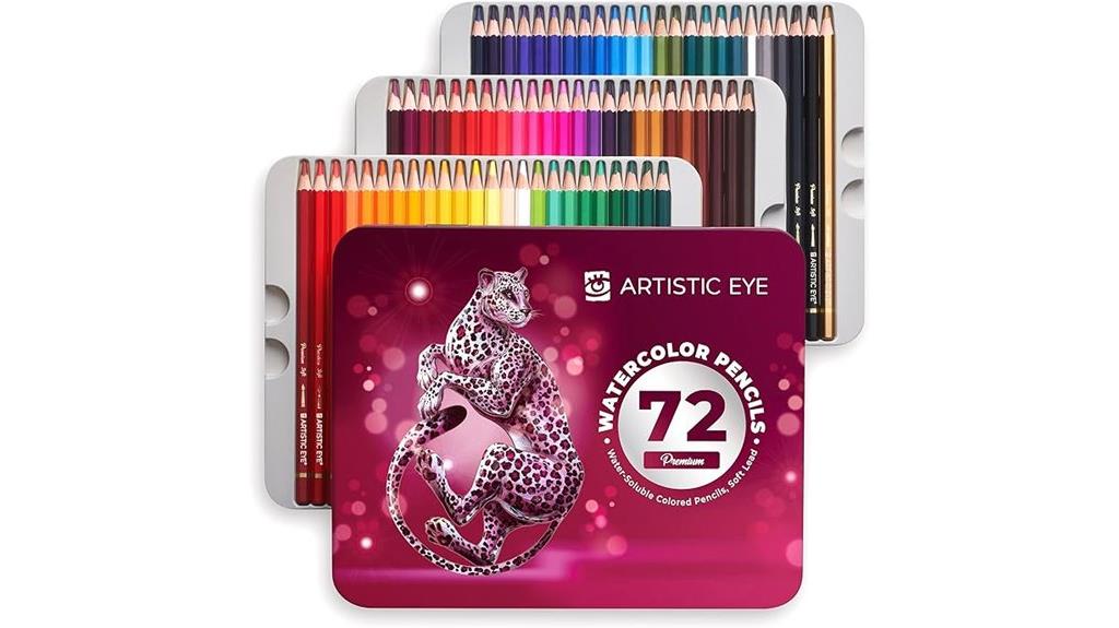 premium 72 color watercolor pencils