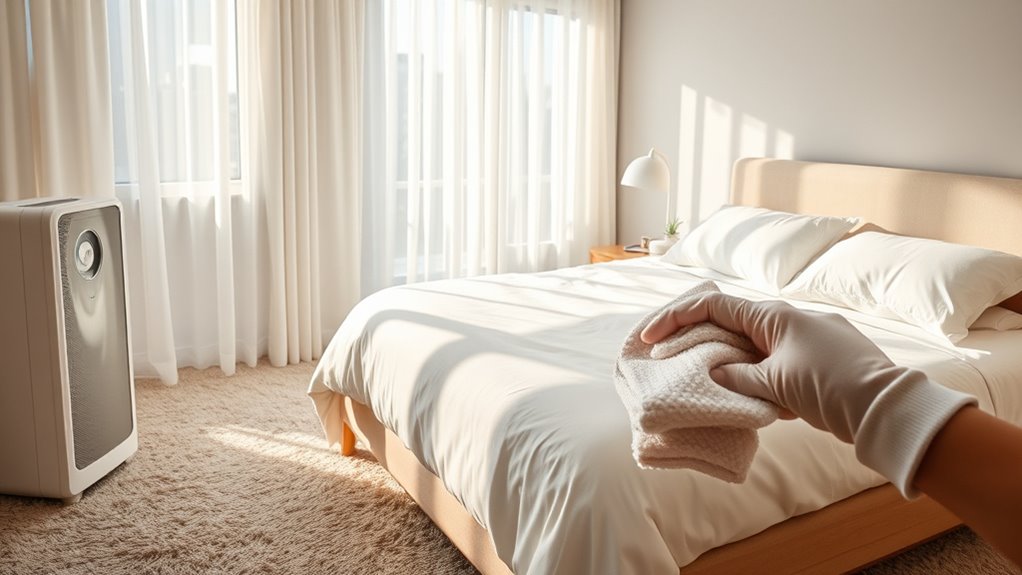 regular bedding and carpet cleaning
