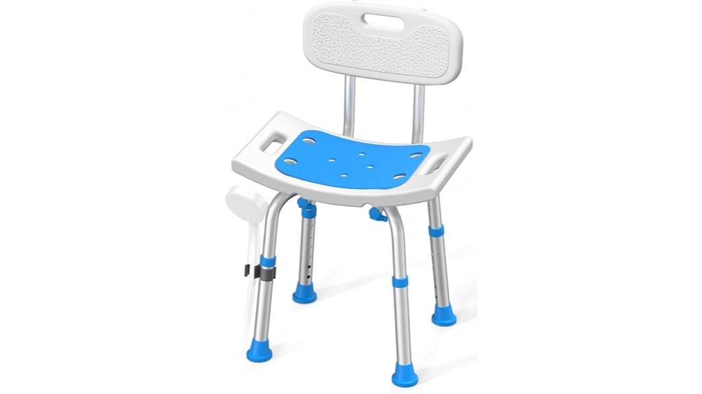 removable back shower chair