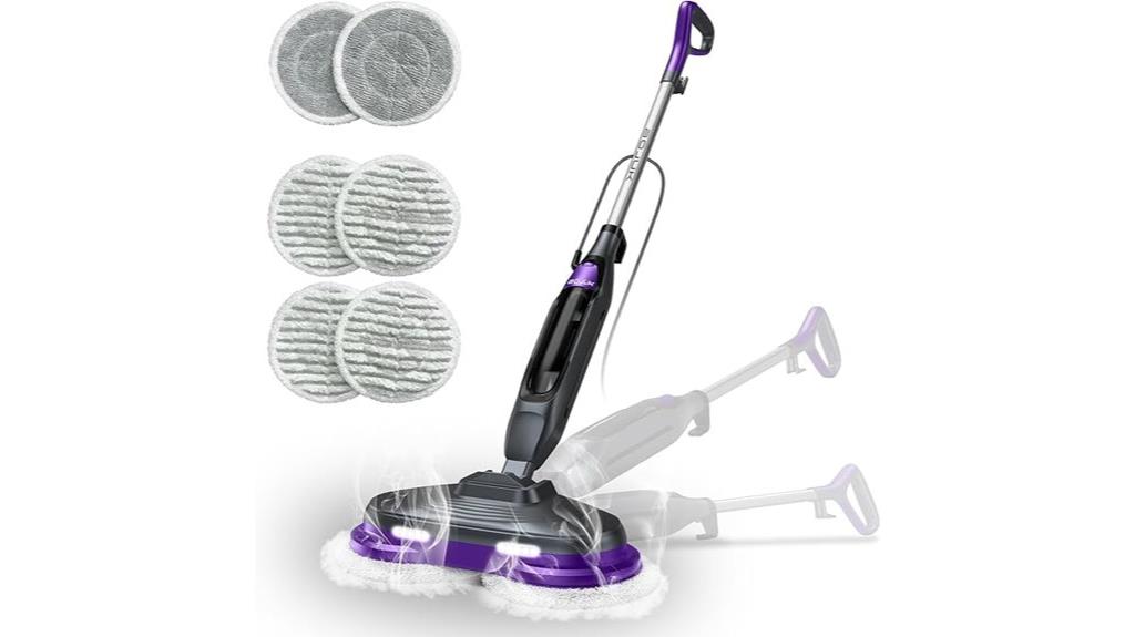 rotating pads steam mop