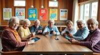 senior citizens engaging online