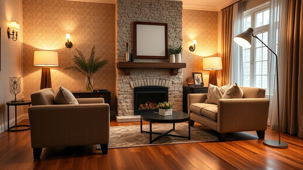 strategic lamp placement reduces shadows