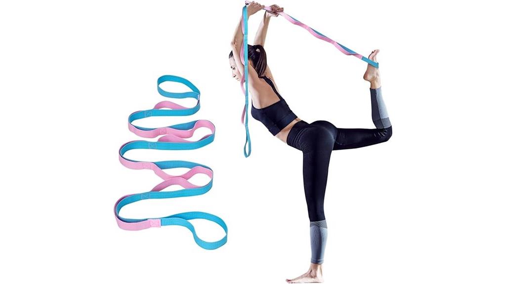 stretching yoga strap with loops