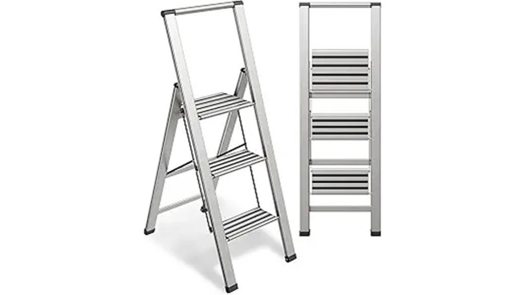 sturdy portable aluminum ladder