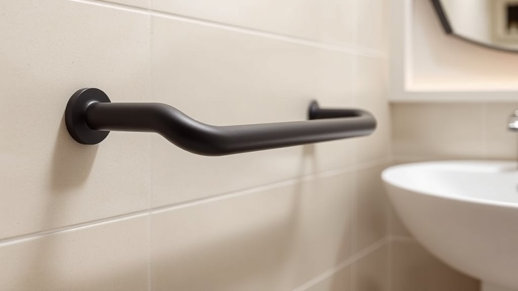 stylish simple grab bar installation
