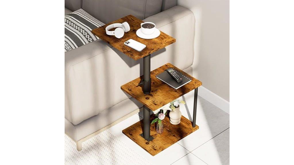 swivel couch arm table