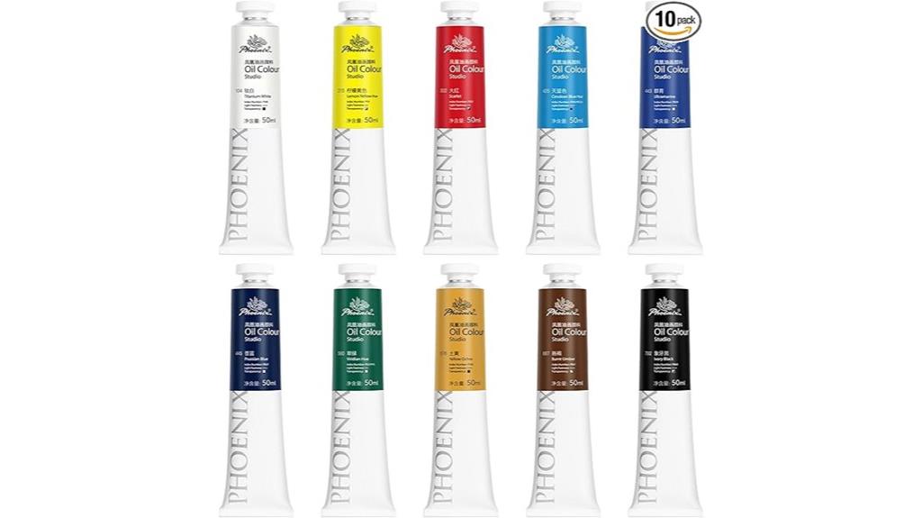 ten color oil paint set