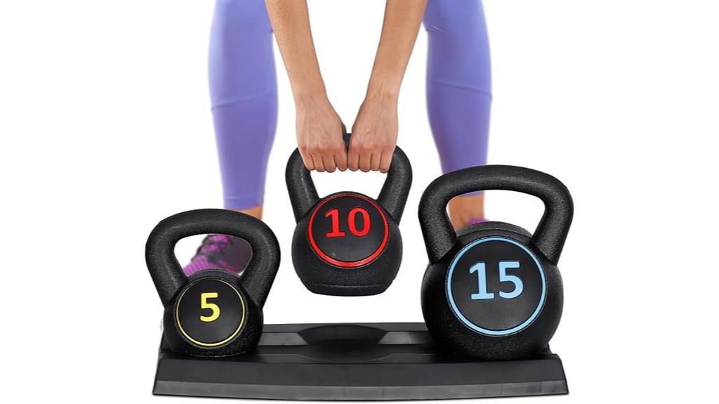 three piece kettlebell set