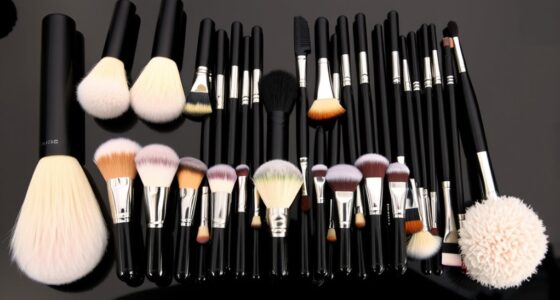 top art and makeup brushes