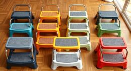 top two step stools with handles