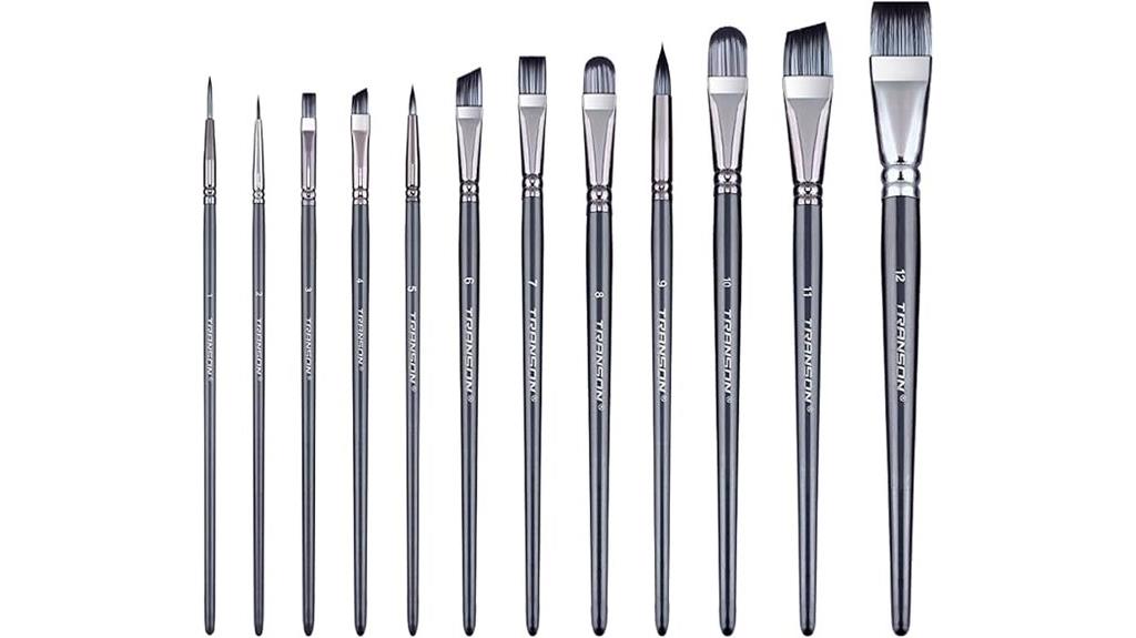 twelve piece artist brush set