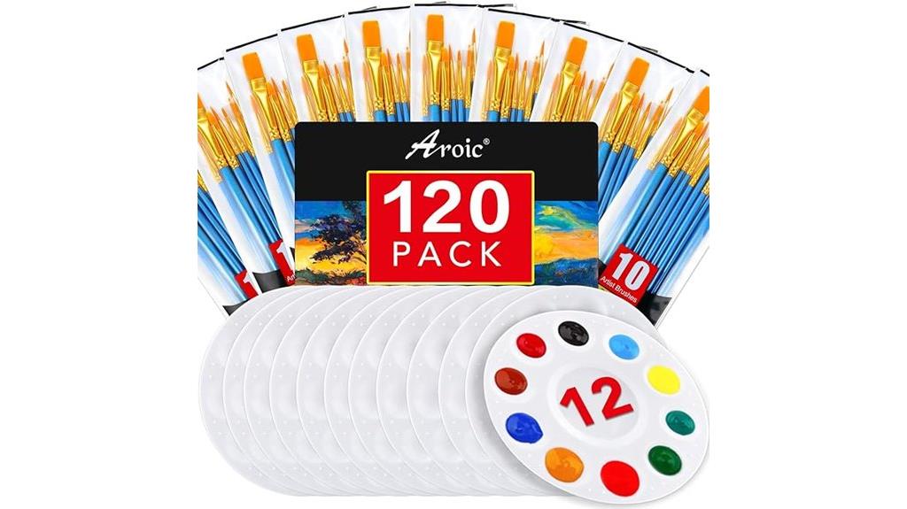 twelve sets of brushes