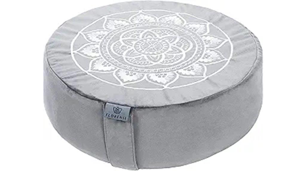 velvet covered florence meditation cushion