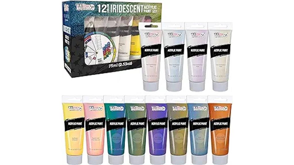 vibrant 12 color acrylic set