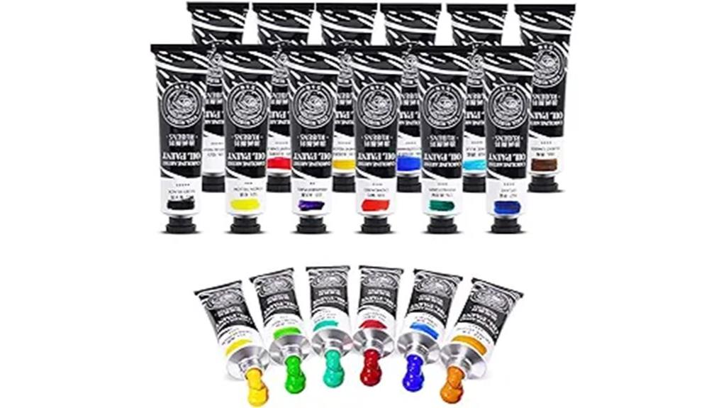 vibrant 18 color oil set