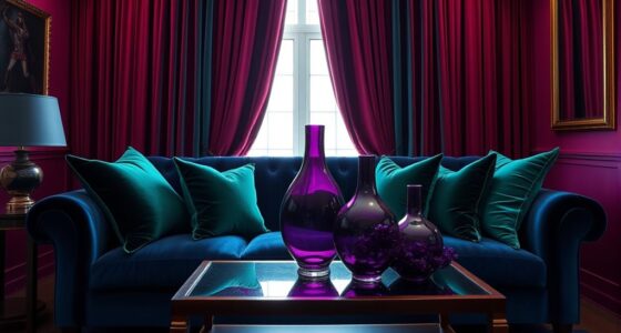 vibrant jewel colored accents