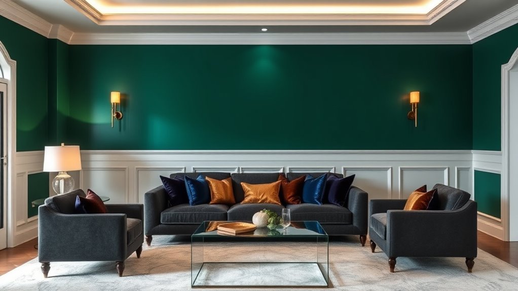vibrant jewel tone accents
