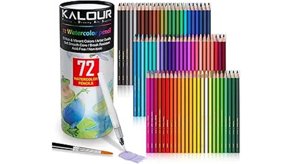 vibrant watercolor pencil set