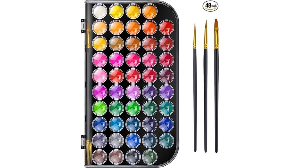 vivid watercolor paint set