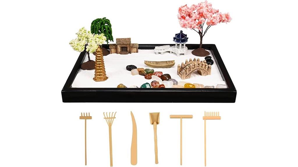 white sand zen garden