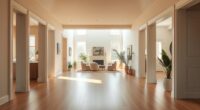wider doorways and hallways