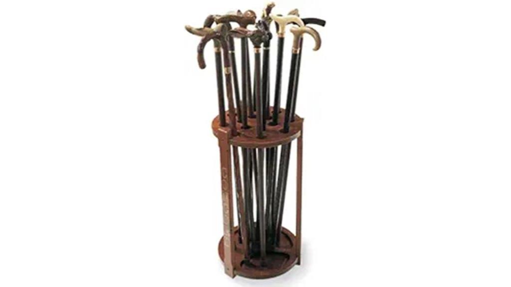 wooden cane display stand