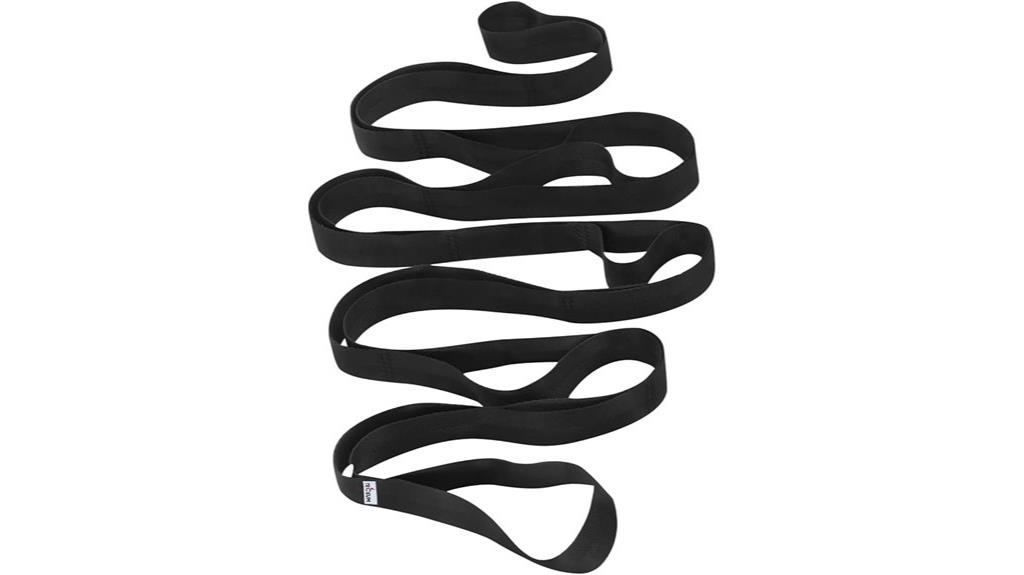 yoga stretching strap with loops