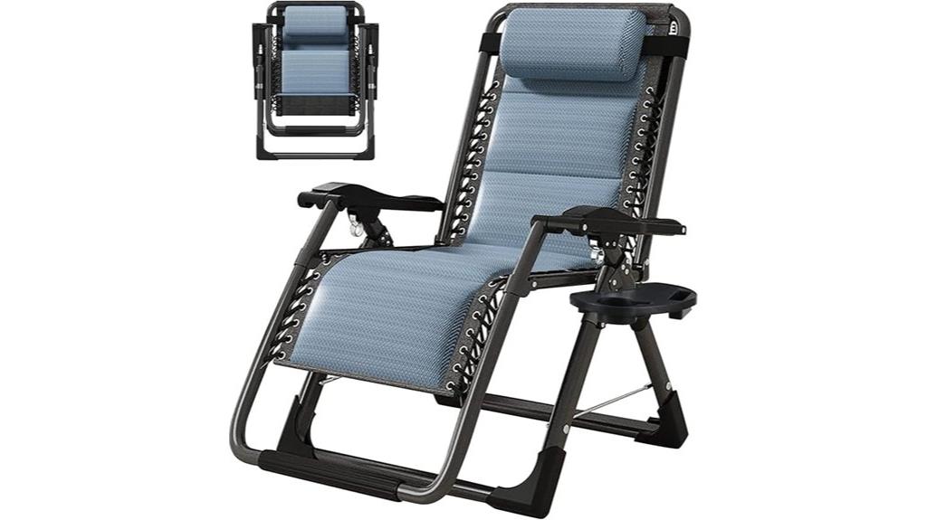 zero gravity recliner with tray