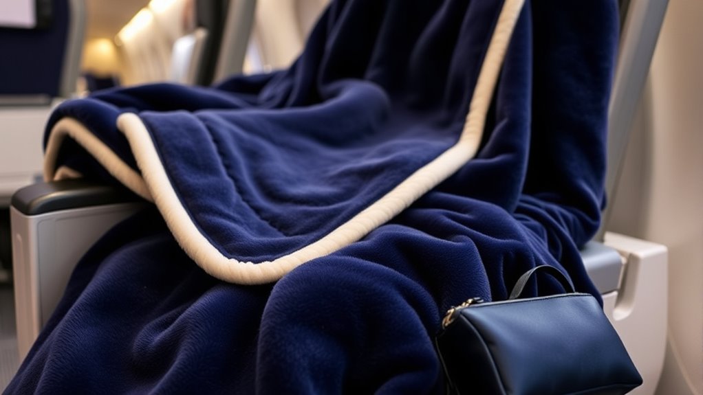 comfortable portable travel blanket