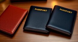 luxury leather passport sets