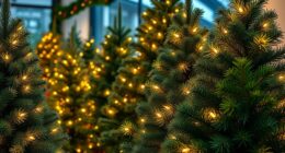 realistic pre lit christmas trees