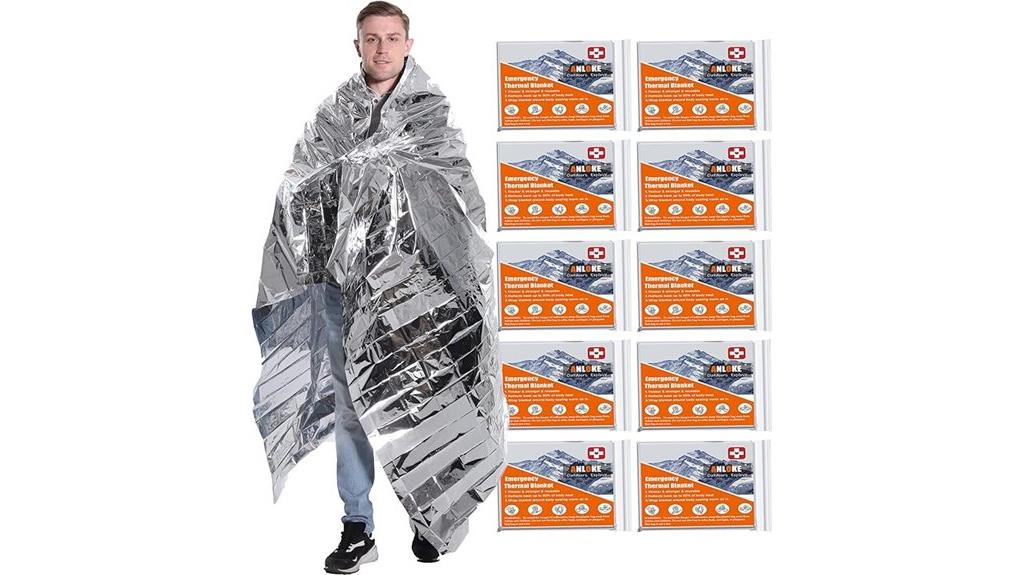 10 pack mylar emergency blankets