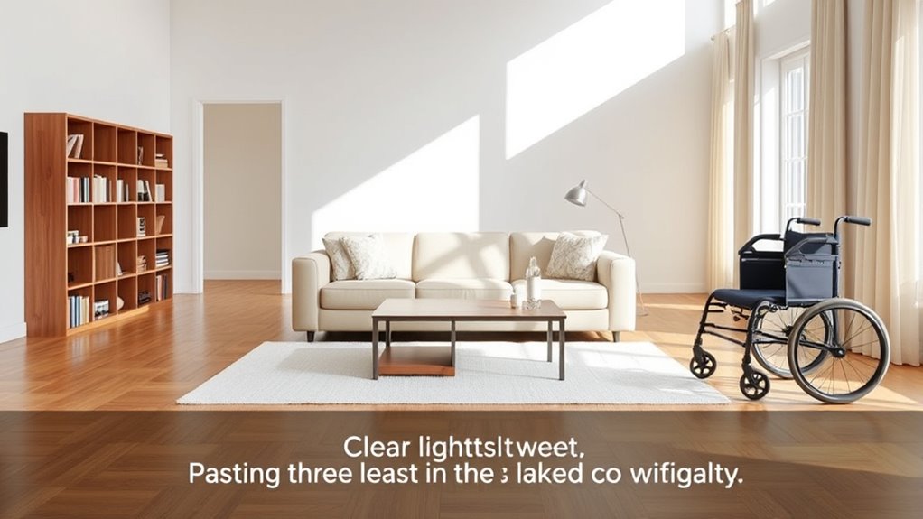 accessible uncluttered furniture arrangement