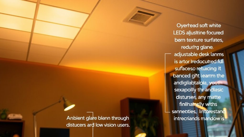 adjustable layered glare free lighting