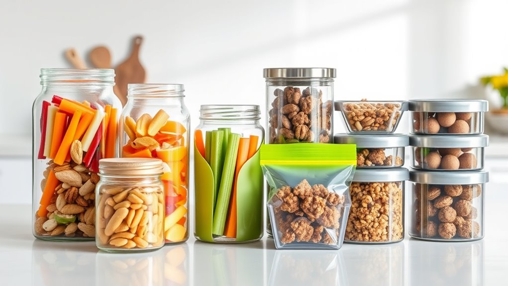 airtight stackable clear containers