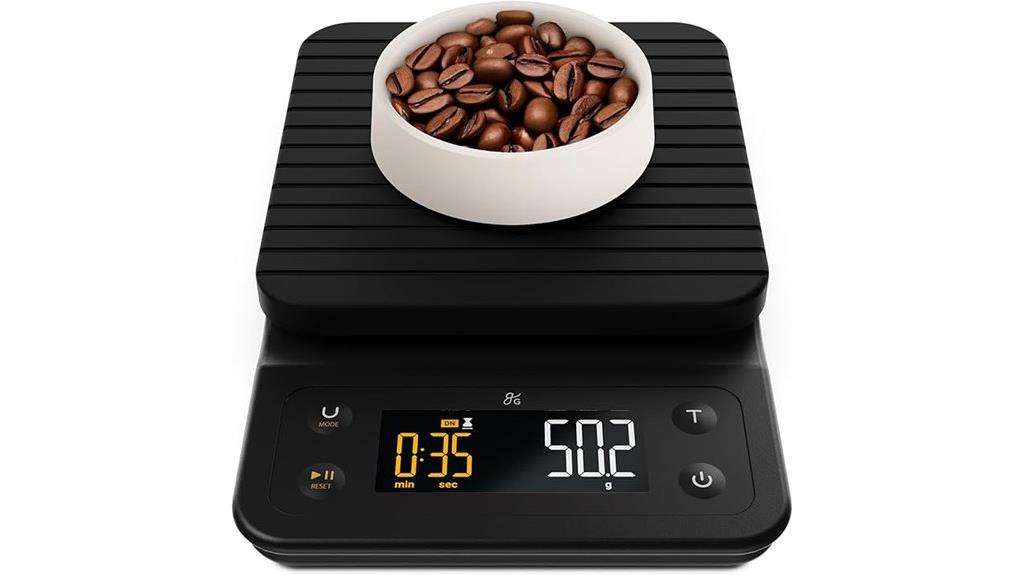 black 0 1g coffee scale
