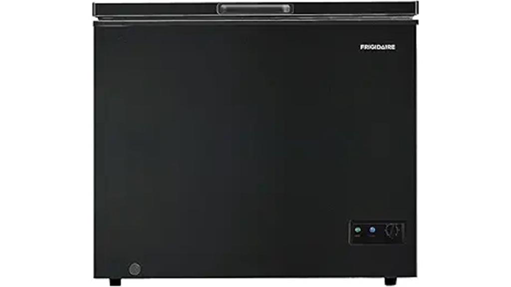 black frigidaire chest freezer