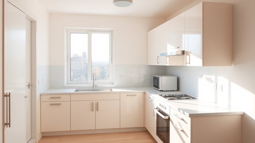 bright contrasting well lit spaces