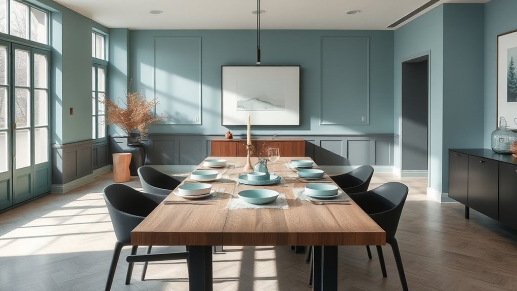 calming cool dining ambiance