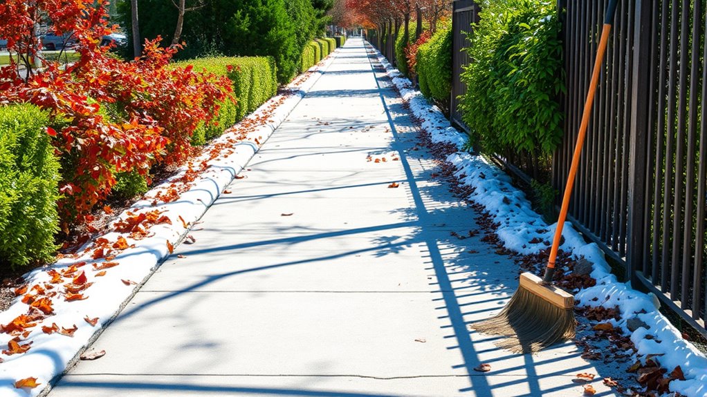 clear walkways of debris