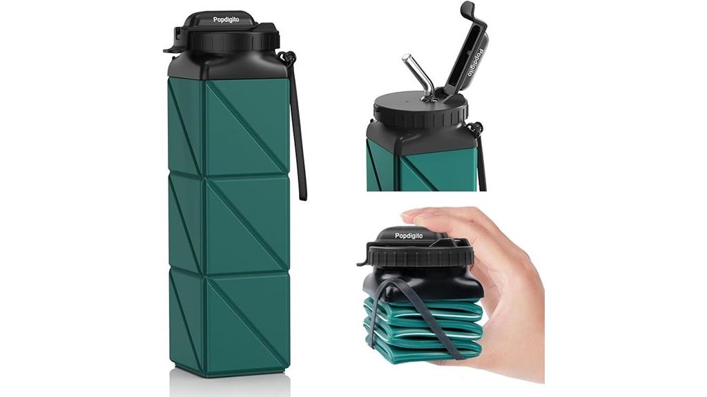 collapsible silicone water bottle