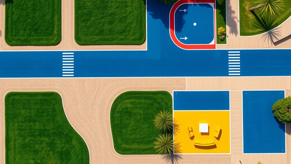 color coded open areas