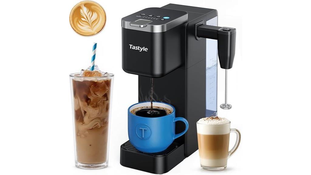 compact coffee maker with frother