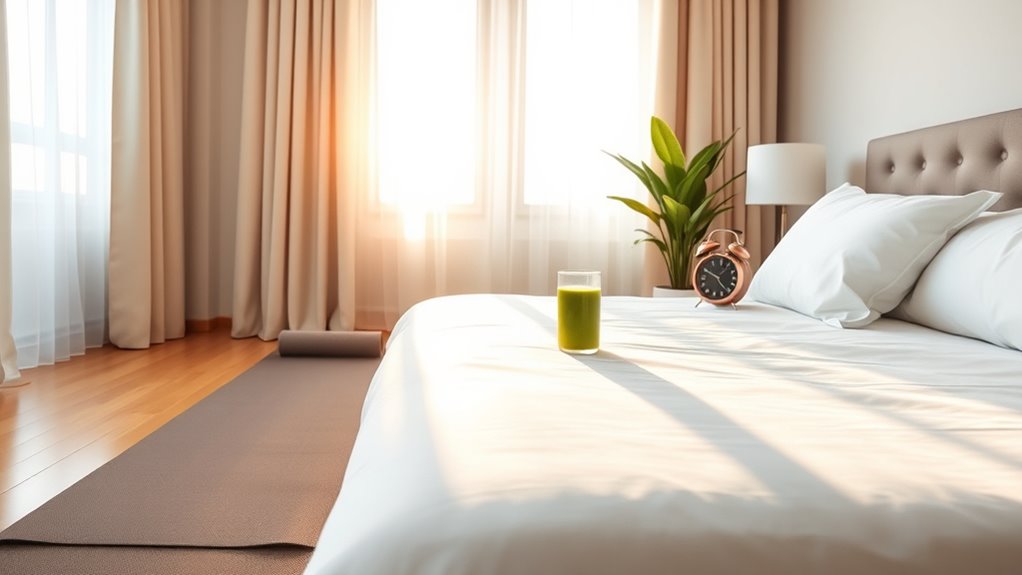 consistent wake up and sunlight