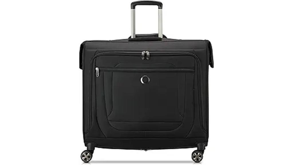 deluxe black spinner bag