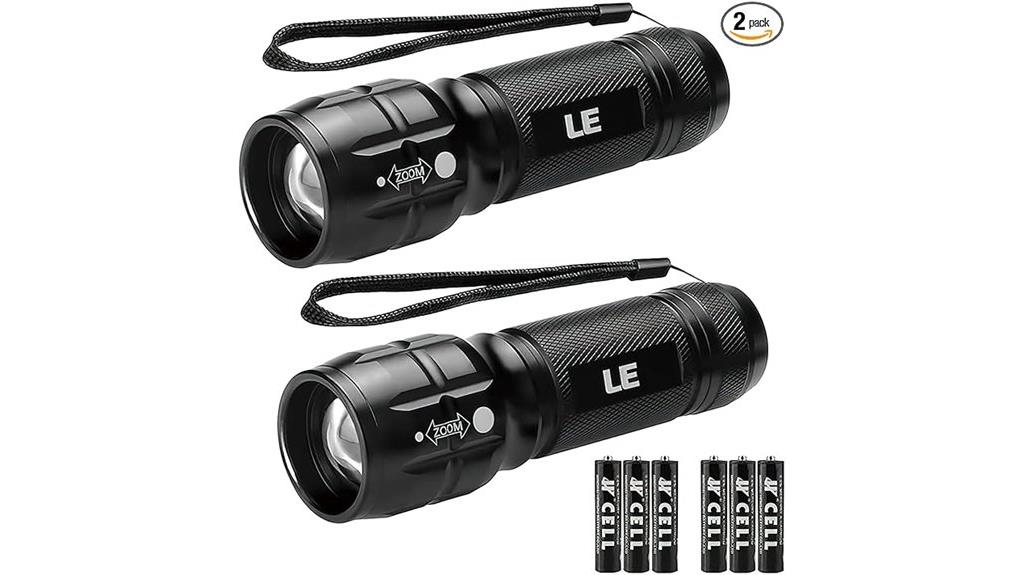 dual led flashlight pack